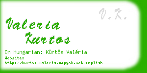 valeria kurtos business card