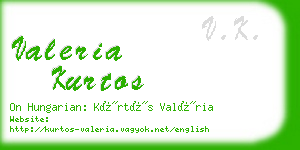 valeria kurtos business card